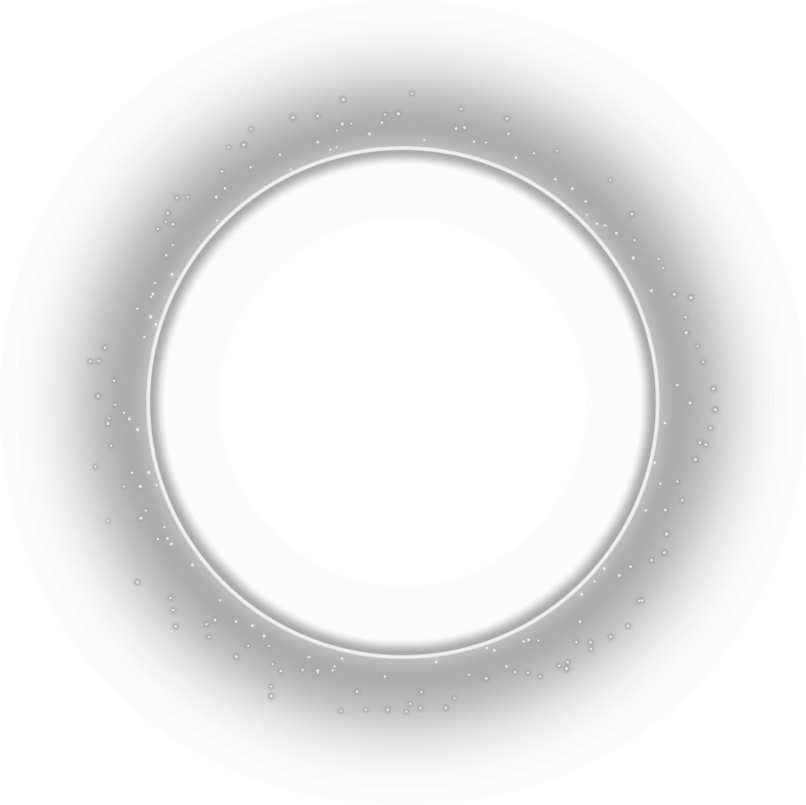 white glowing circle frame